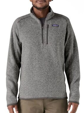 Patagonia Gray Mens Better Heather Quarter-Zip Fleece Pullover!!  M